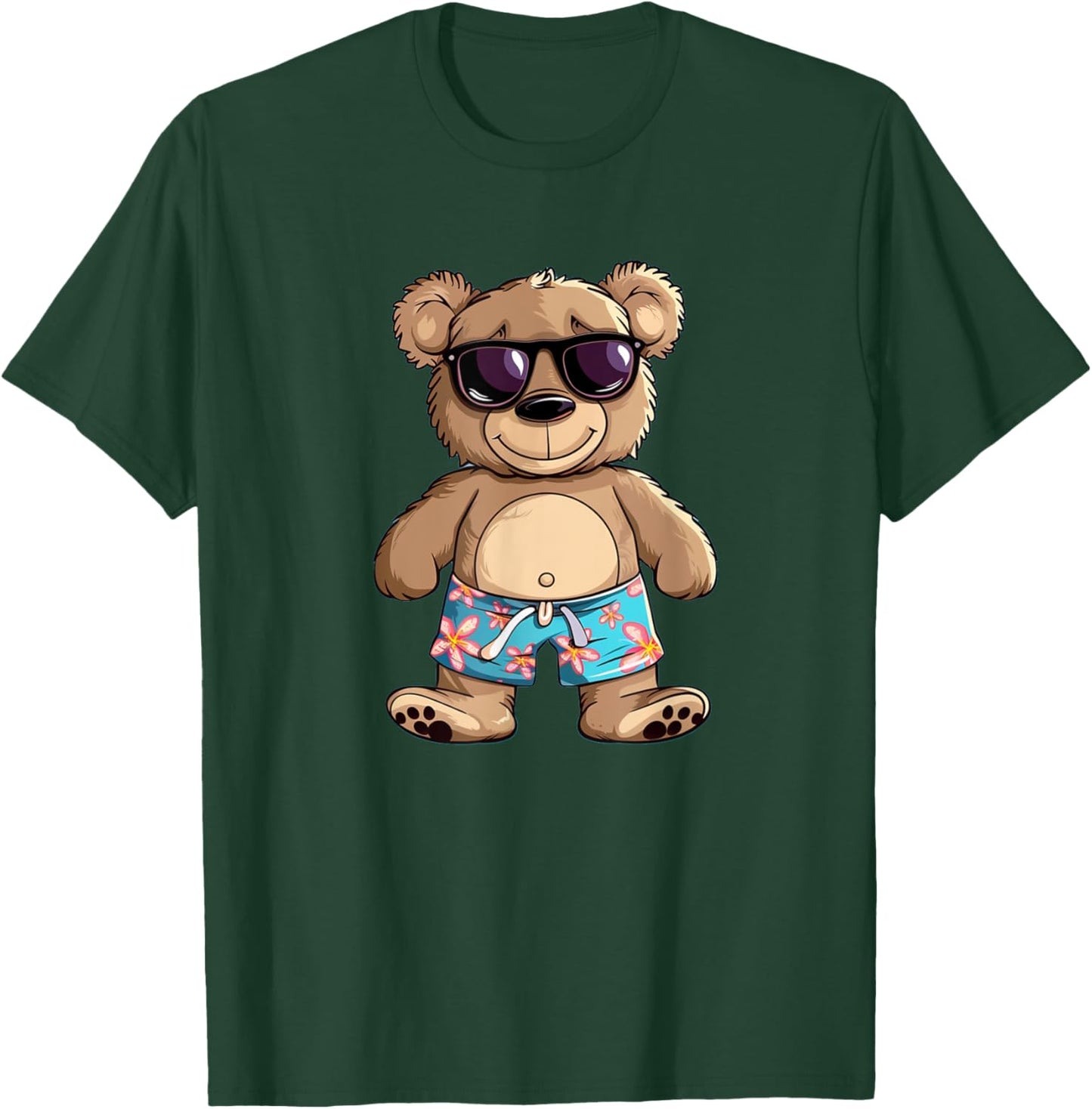 Pretty Teddy with swimming trunks Costume for Boys and Girls T-Shirt - T-Shirt | Forest