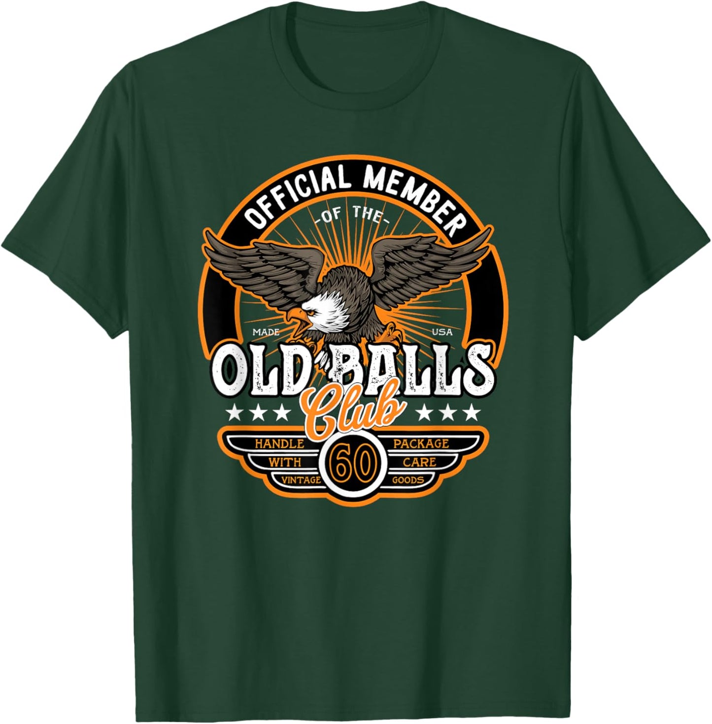 Vintage 60th Birthday Old Balls Club 60 's 60th T-Shirt - T-Shirt | Forest