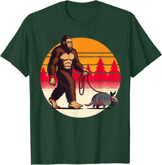 Armadillo-Shirt Bigfoot Walking Armadillos Funny Men Dad T-Shirt - T-Shirt | Forest