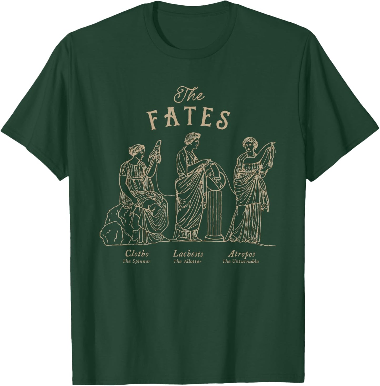 The Fates | Greek Mythology | Dark Academia | The Moirai T-Shirt - T-Shirt | Forest