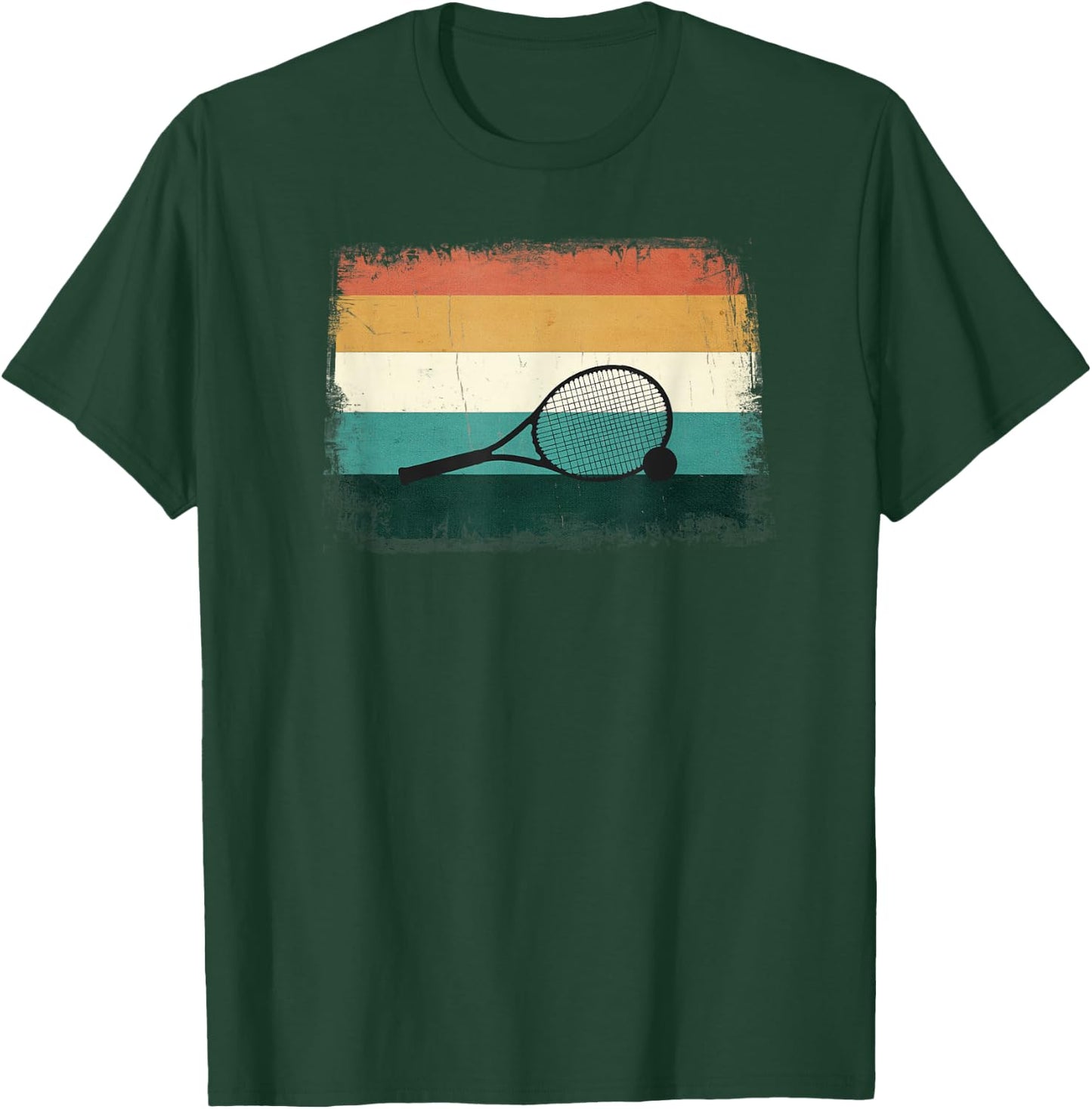 Retro Tennis Rackets / Racquets: Cool Vintage Tennis Player T-Shirt - T-Shirt | Forest