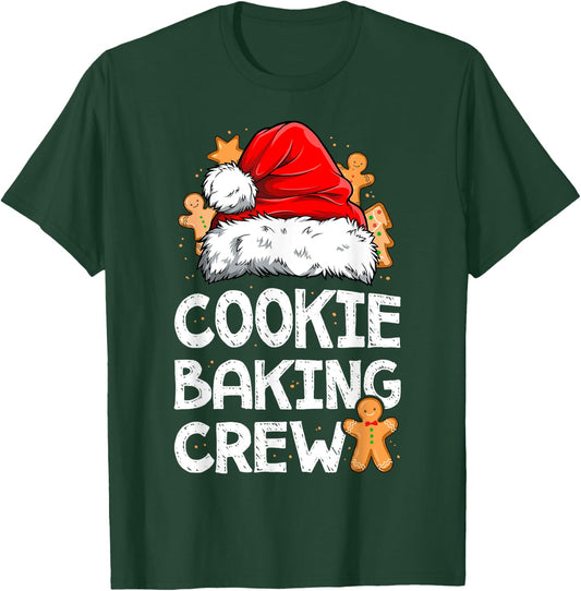 Cookie Baking Crew Christmas Santa Family Gingerbread Team T-Shirt - T-Shirt | Forest