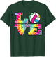 Girls Volleyball Tie Dye Love Colorful for Teenagers T-Shirt - T-Shirt | Forest