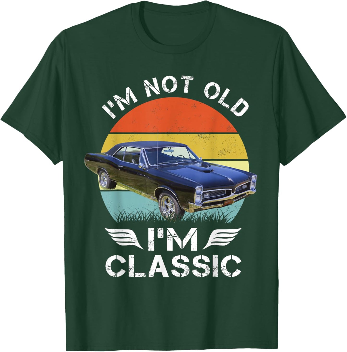 1967 67 GTO Classic Car Old School Muscle Car T-Shirt - T-Shirt | Forest