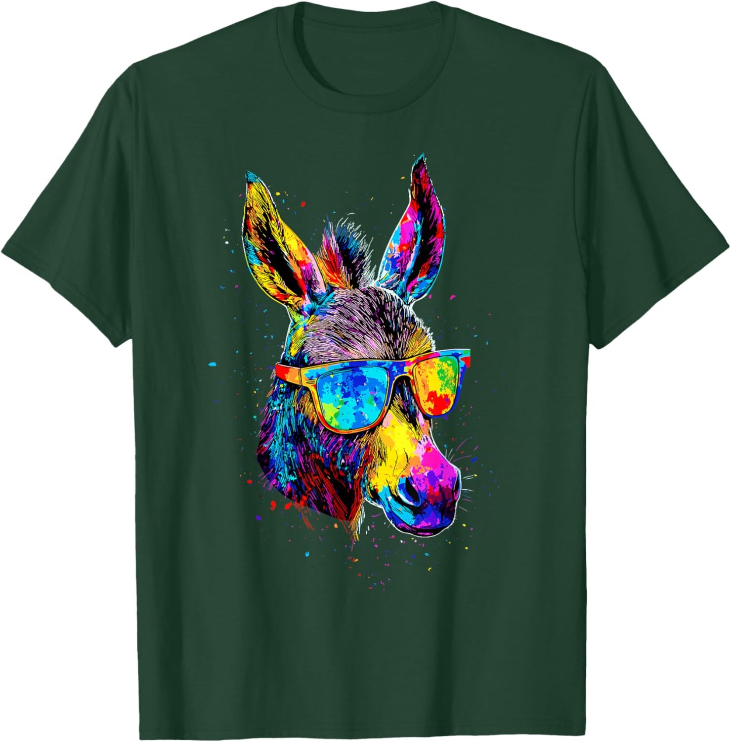 Donkey Colorful Popart Colors Donkey House Donkey Riding T-Shirt - T-Shirt | Forest