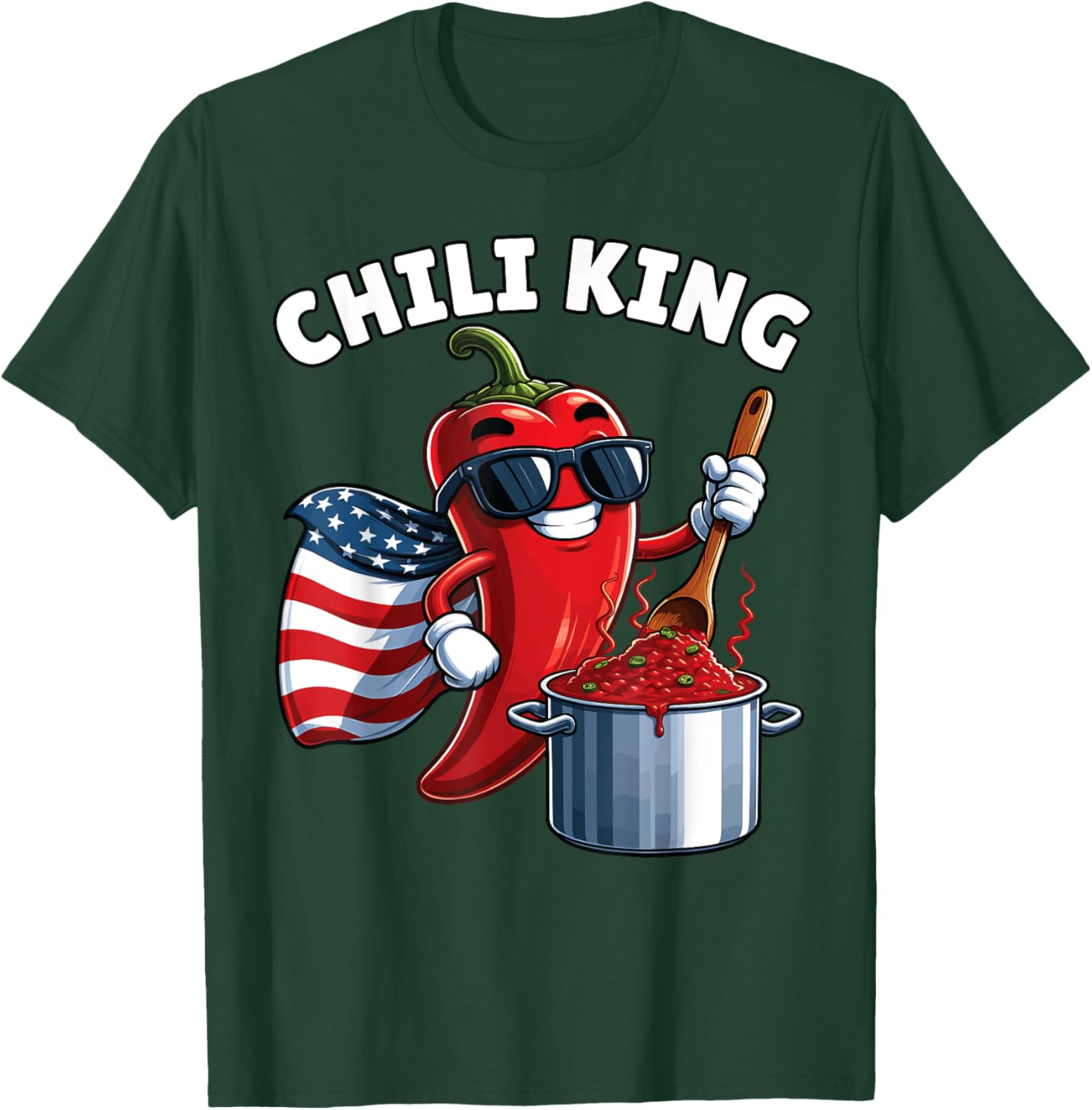 Chili Cook Off, Chili King, Chili Cookoff, Chili Cookout T-Shirt - T-Shirt | Forest