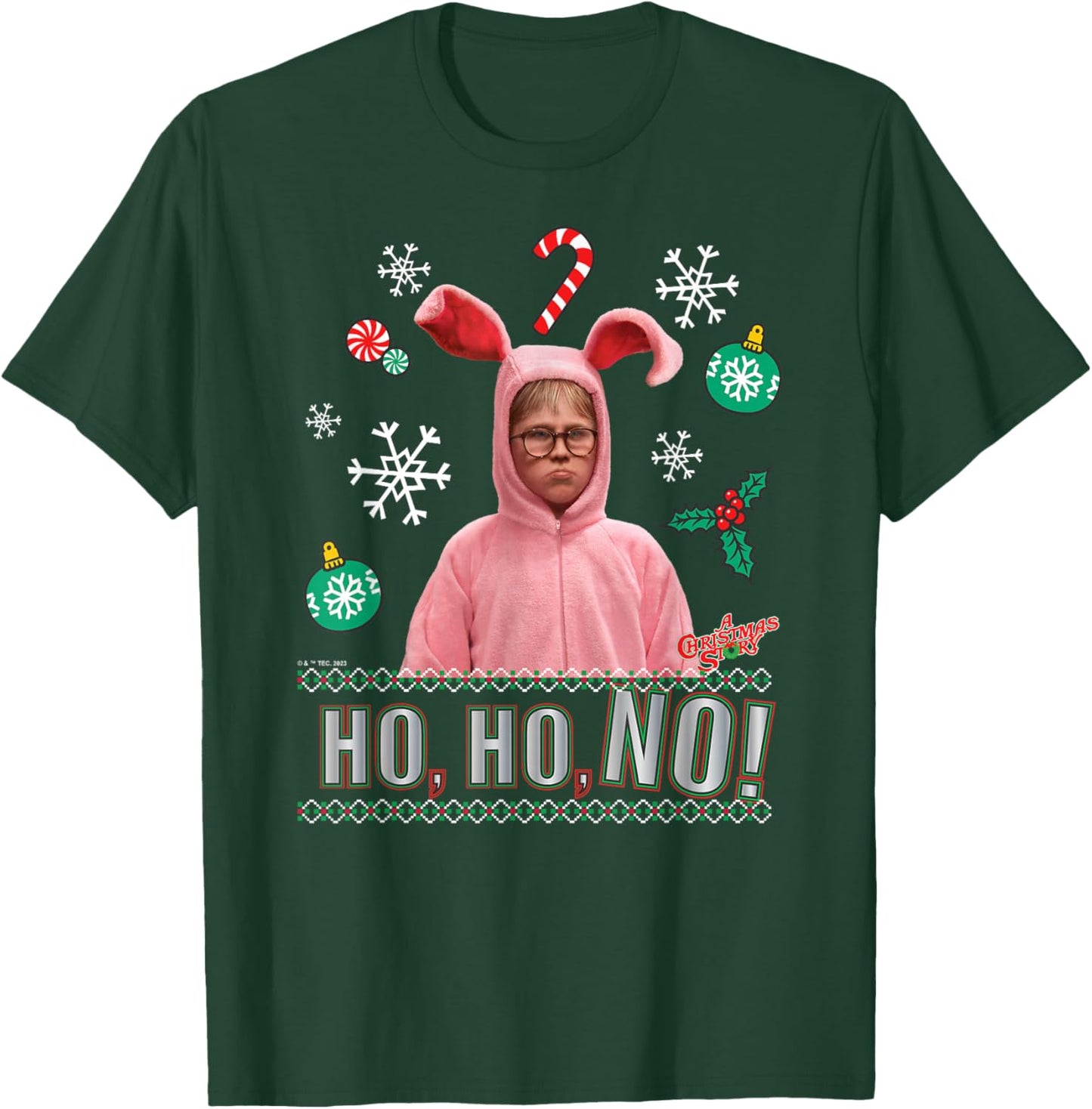 A Christmas Story - Ho Ho Ho Pink Bunny Suit T-Shirt - T-Shirt | Forest