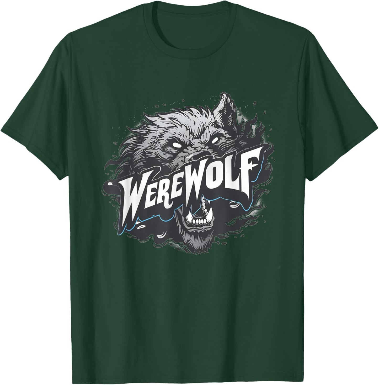 Pretty Werewolf Face for Halloween Boys and Girls T-Shirt - T-Shirt | Forest