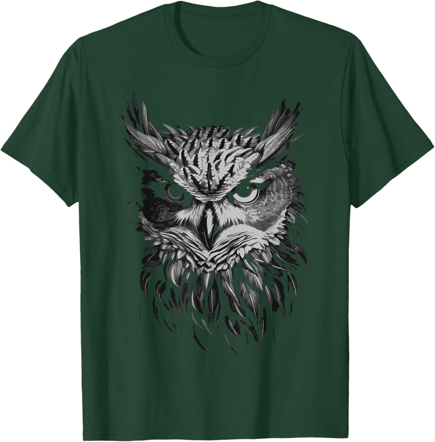 Vintage Owl Graphic T-Shirt - T-Shirt | Forest