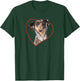 Louisiana Catahoula Leopard Dog Portrait Heart T-Shirt - T-Shirt | Forest