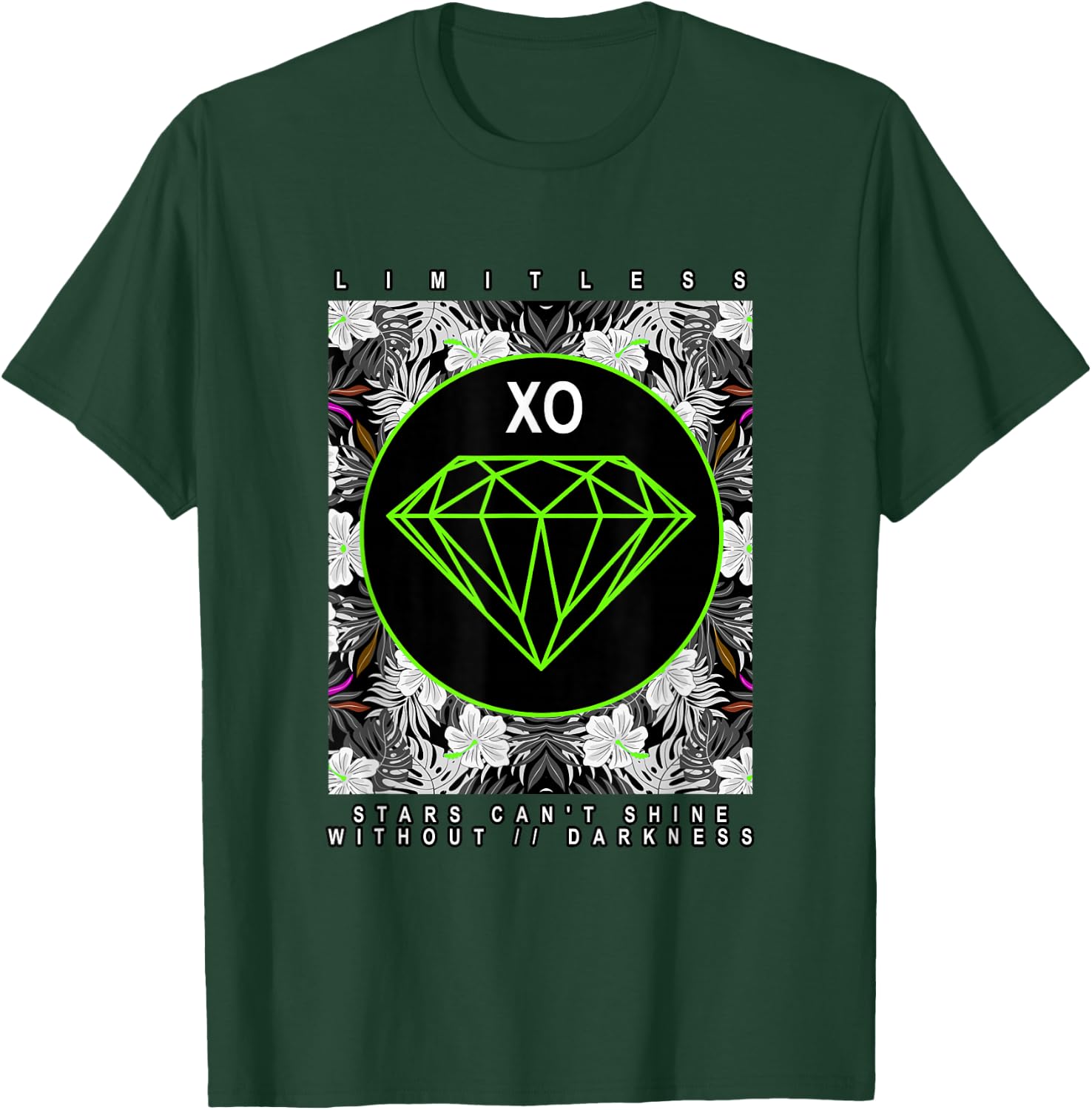 Green Color Diamond in The Dark Green Graphic T-Shirt - T-Shirt | Forest