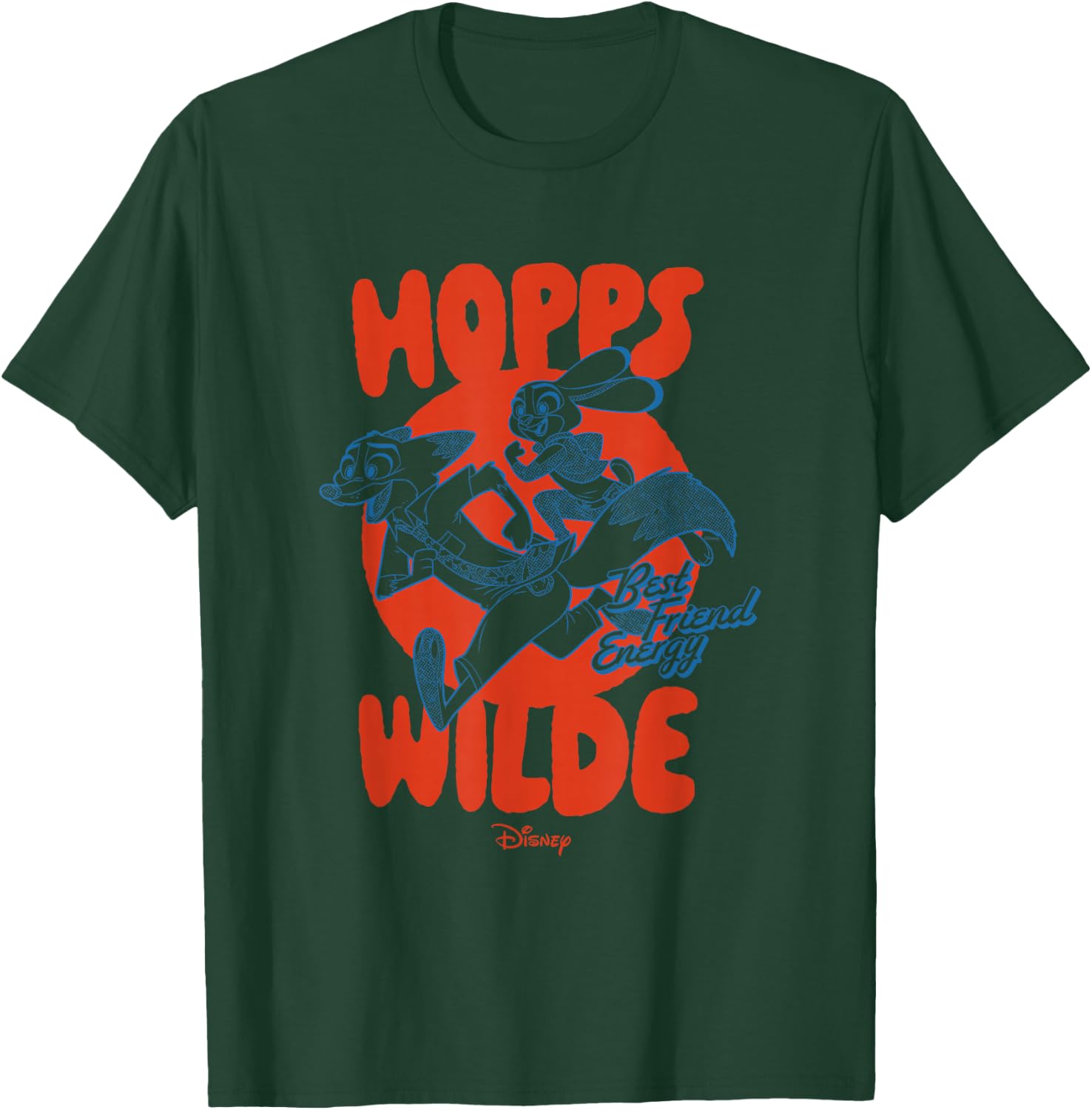 Disney Zootopia 2 Judy Hopps Nick Wilde Retro Duo T-Shirt - T-Shirt | Forest