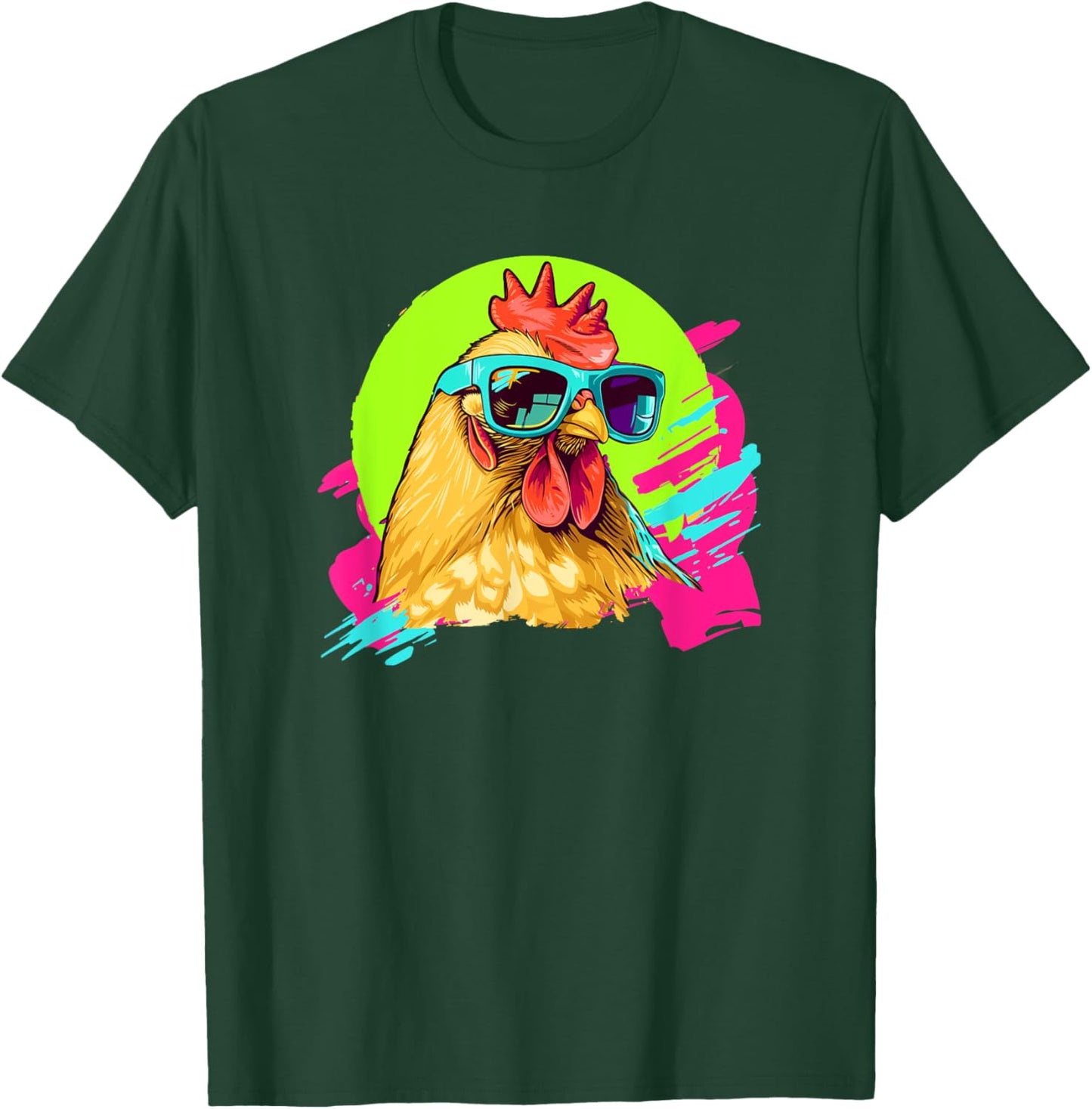 Funny Retro Vintage 80s Buff Orpington Chicken Lover T-Shirt - T-Shirt | Forest