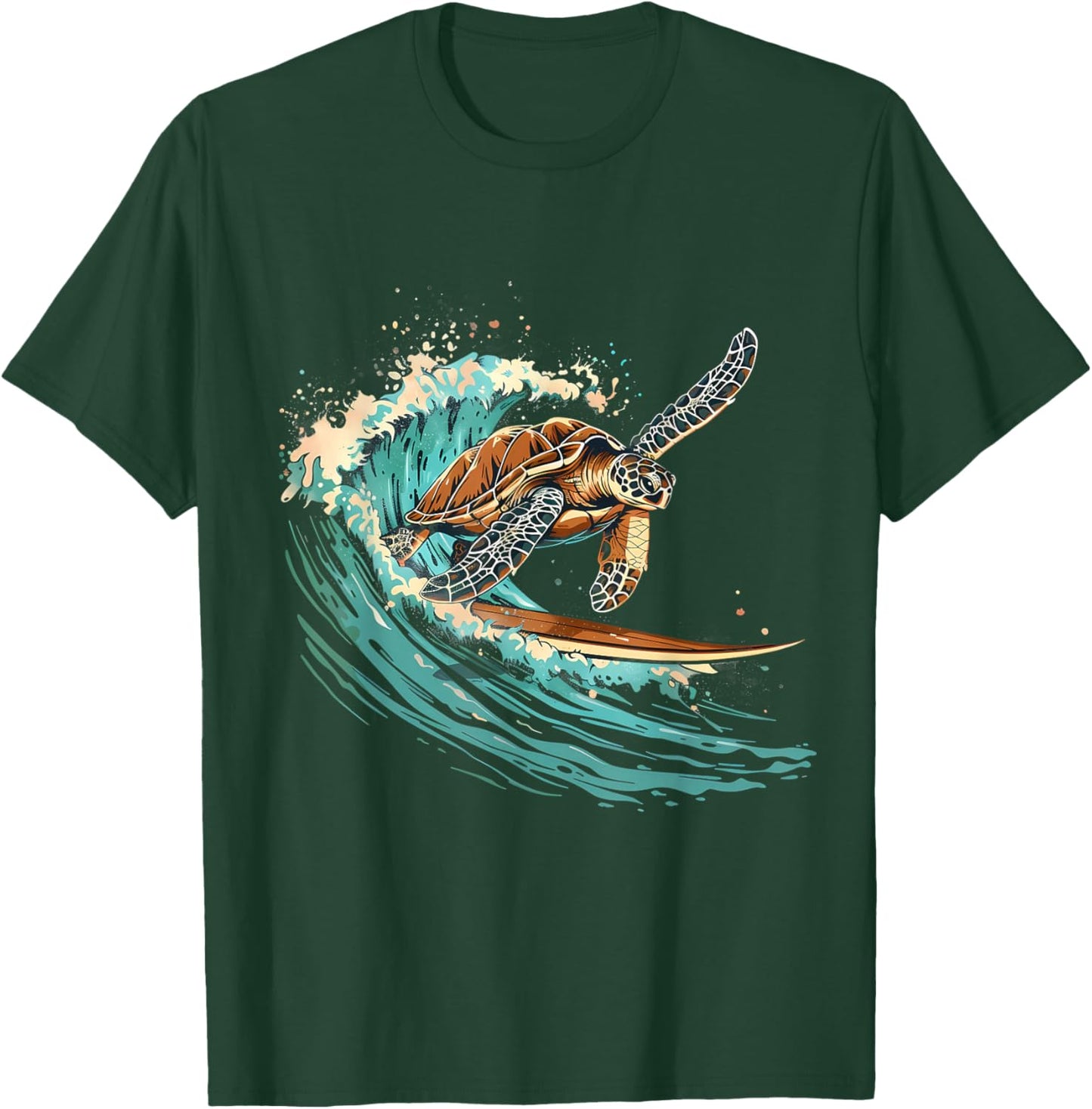 Sea Turtle Surfing Ocean Sea Turtle Ocean Sea Animal Lover T-Shirt - T-Shirt | Forest