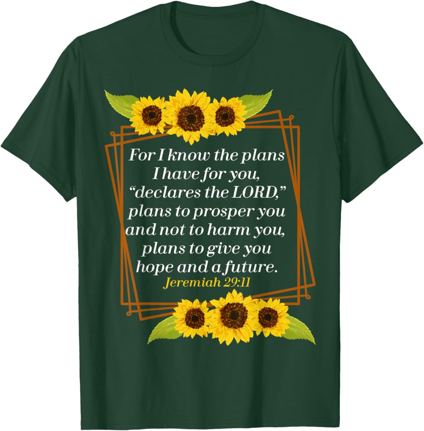 Jeremiah 29:11 Bibel Christian for Christian T-Shirt - T-Shirt | Forest