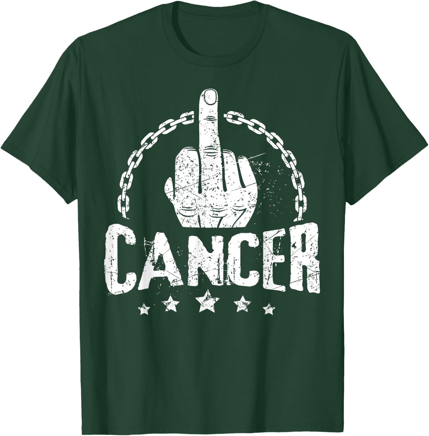 Middle Finger to Cancer Cancer Awareness T-Shirt - T-Shirt | Forest