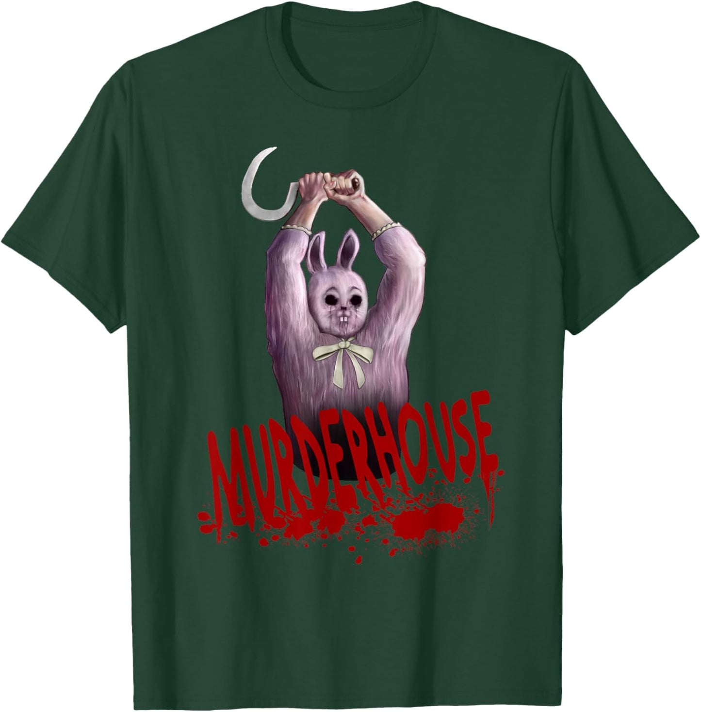 Murder House Easter Bunny Survival Horror Game Maniac T-Shirt - T-Shirt | Forest