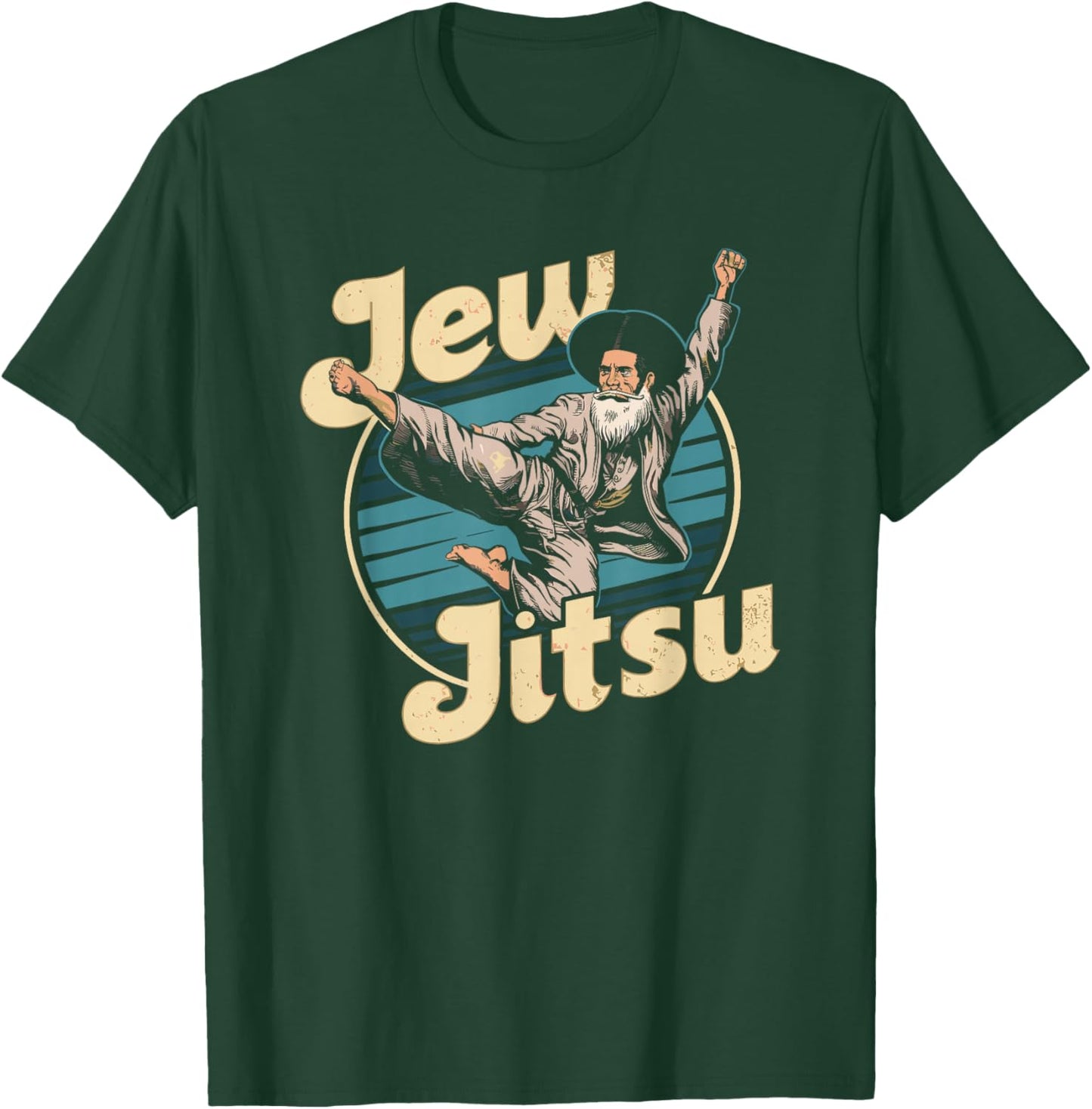 Jewish Karate Jitsu Hanukkah Jiu Jitsu Martial Arts Dance T-Shirt - T-Shirt | Forest