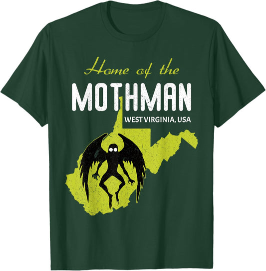 Home Of The Mothman West Virginia State American Cryptid T-Shirt - T-Shirt | Forest