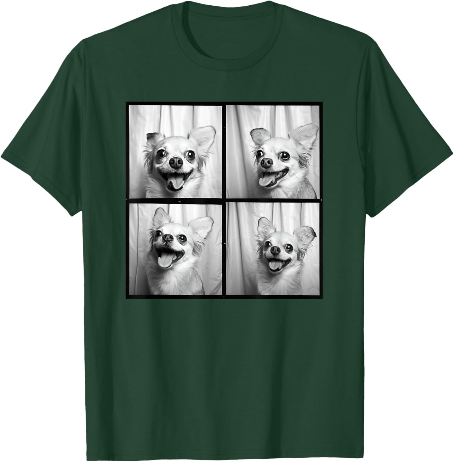 Smiling Chihuahua Face Funny Dog Photoshoot Chihuahua Mom Women Kids T-Shirt - T-Shirt | Forest