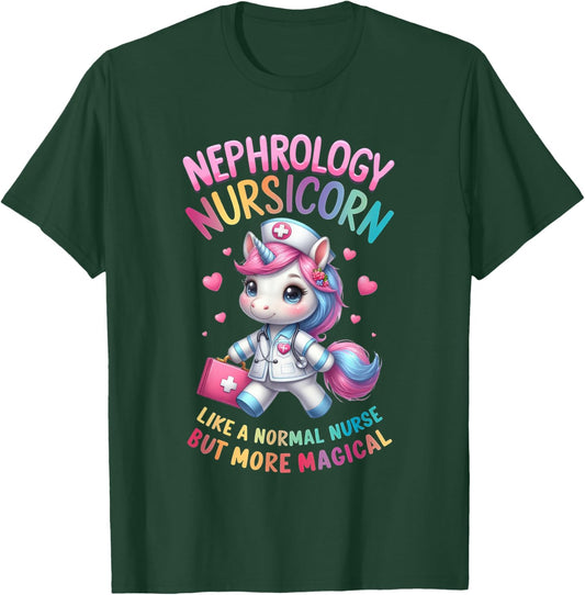 Funny Nephrology Nurse Dialysis Specialist Kidney Care T-Shirt - T-Shirt | Forest
