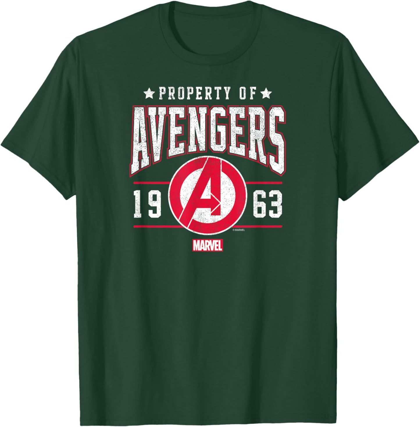 Marvel - Property of The Avengers Collegiate T-Shirt - T-Shirt | Forest