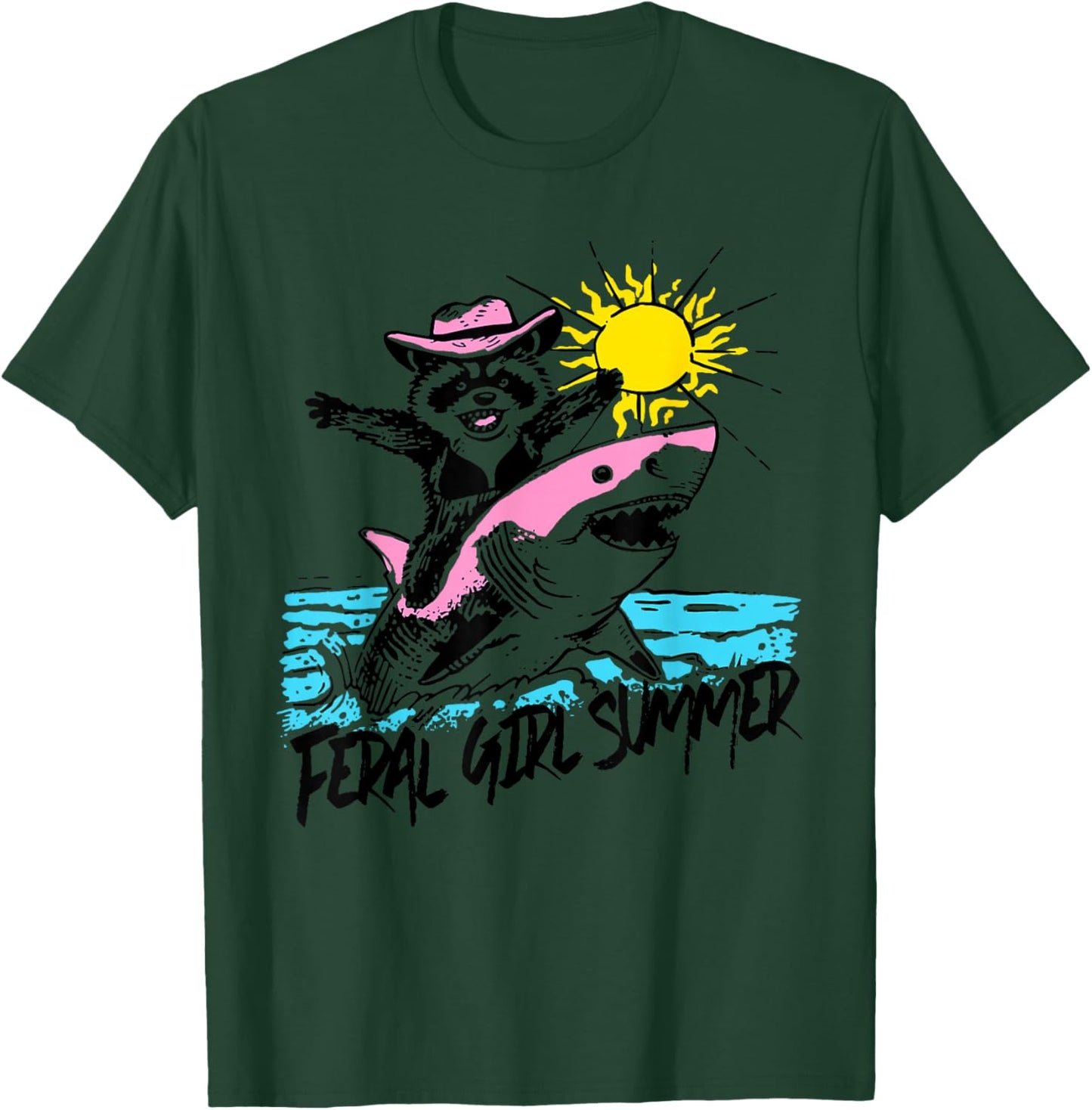 Funny Feral Girl Summer , Women T-Shirt - T-Shirt | Forest