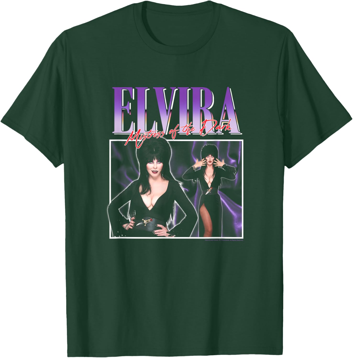 Elvira, Mistress of The Dark Purple 90's Horror T-Shirt - T-Shirt | Forest