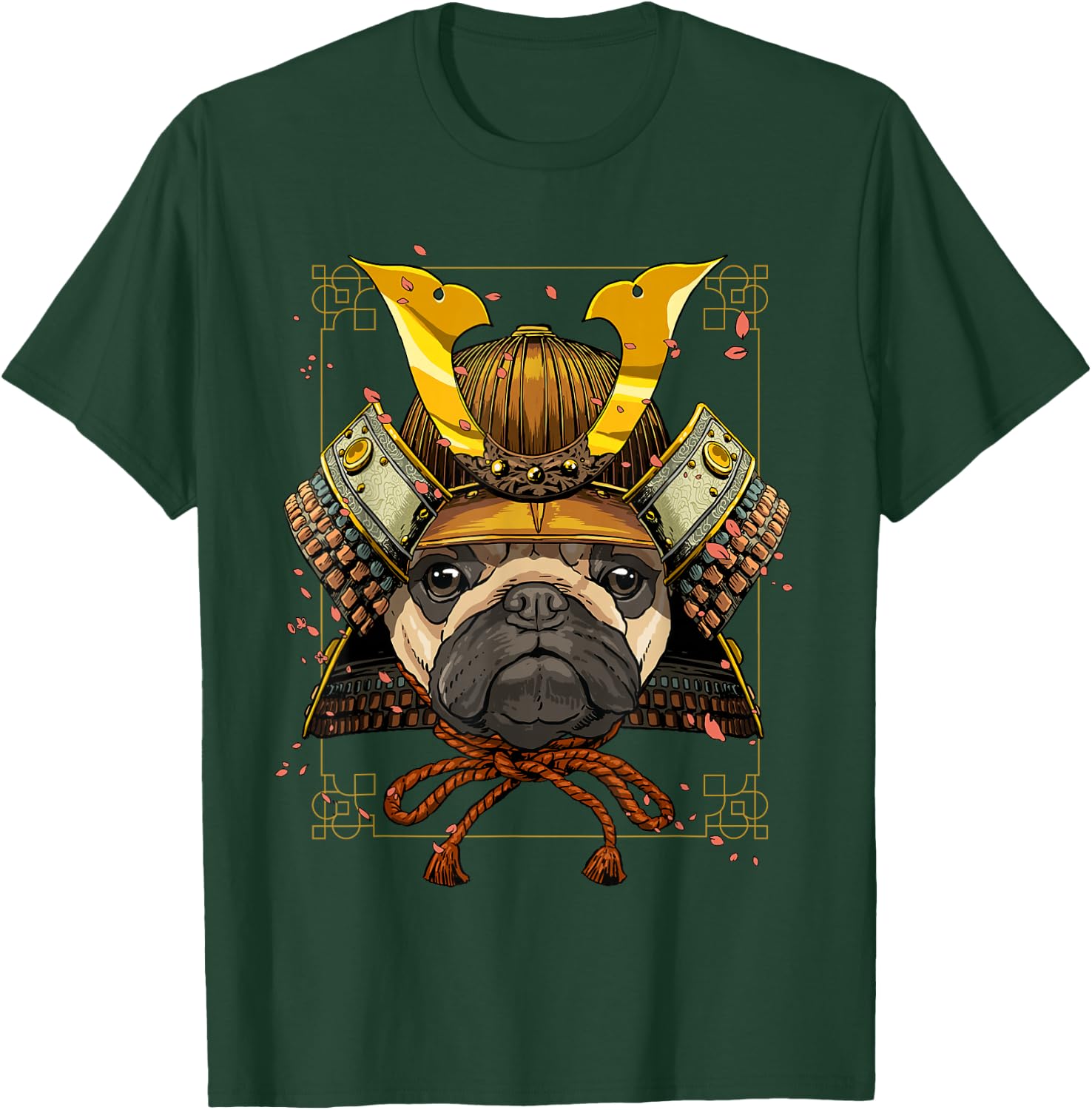 Samurai Pug Dog Warrior Samurai Pug Lovers T-Shirt - T-Shirt | Forest