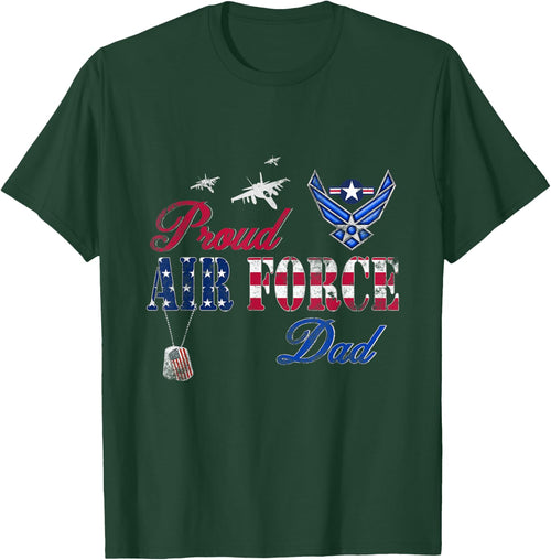 Proud Air Force Dad Shirt Military Family Fathers Day