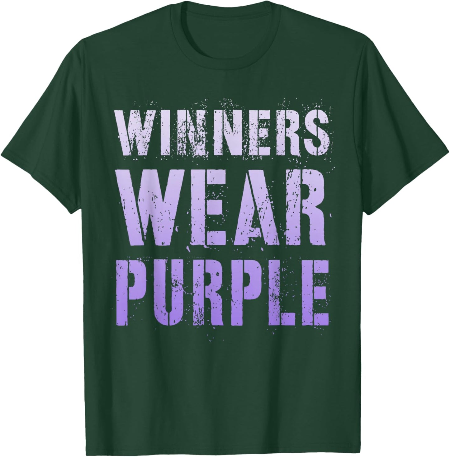 Vintage WINNERS WEAR PURPLE Go Team Building Epilepsy Month T-Shirt - T-Shirt | Forest