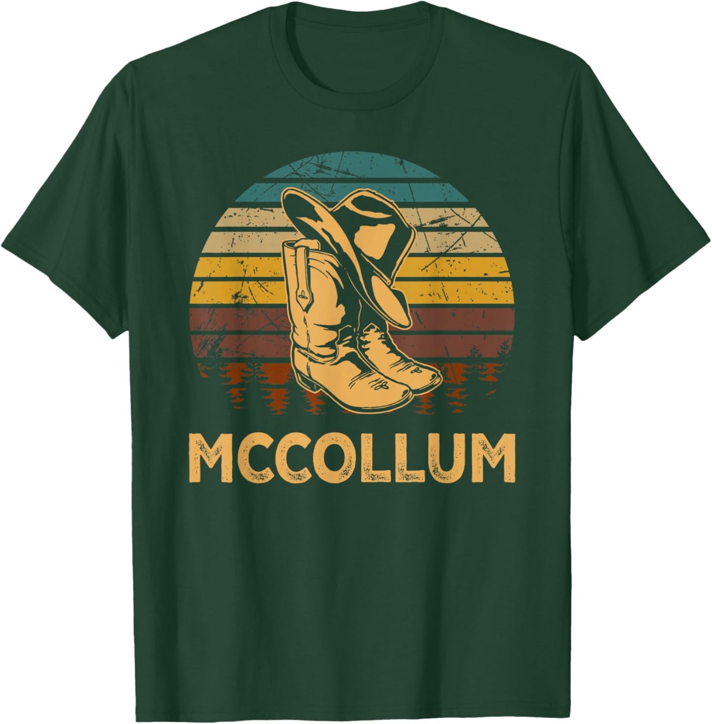 Vintage McCollum Personalized McCollum Birthday Family Pride T-Shirt - T-Shirt | Forest