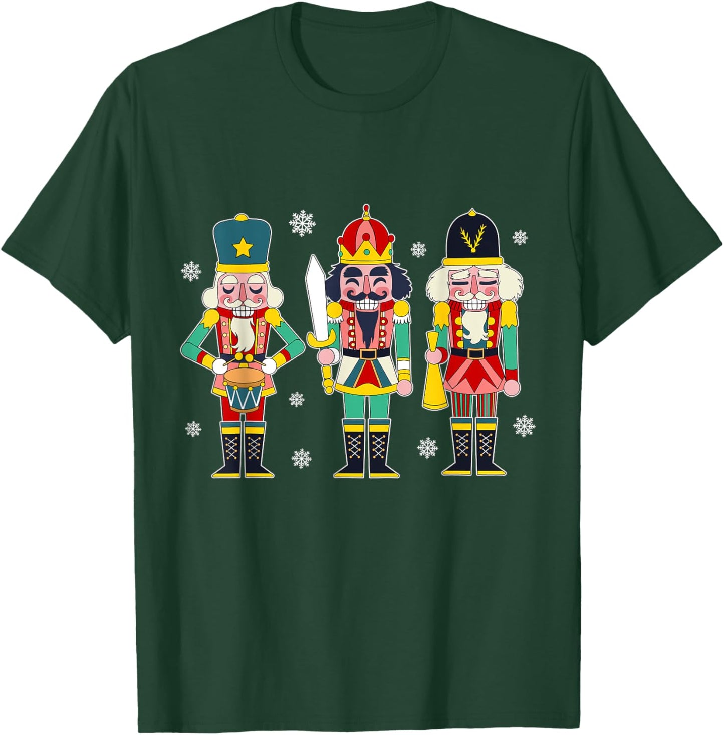 Vintage Nutcracker Squad Christmas 2024 Xmas Matching Women T-Shirt - T-Shirt | Forest