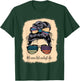 Lunch Lady Life Messy Hair Bun Girl T-Shirt - T-Shirt | Forest