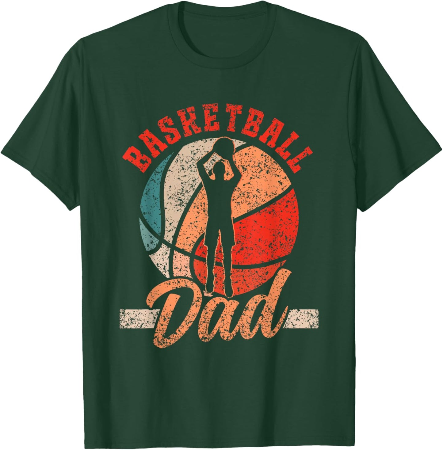 Basketball Father Basketball Player Dads Basketball Dad T-Shirt - T-Shirt | Forest