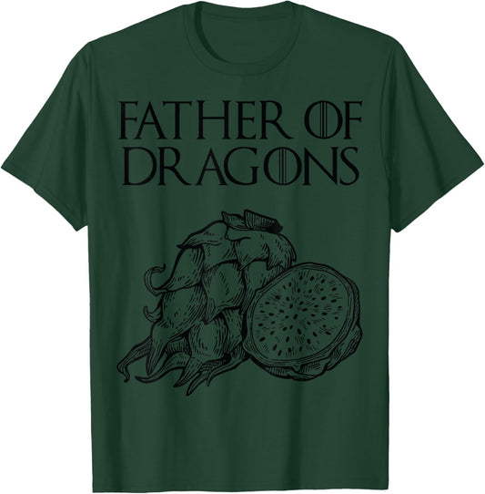 Father Of Dragons Funny Dragon Fruit Dad Father's Day T-Shirt - T-Shirt | Forest