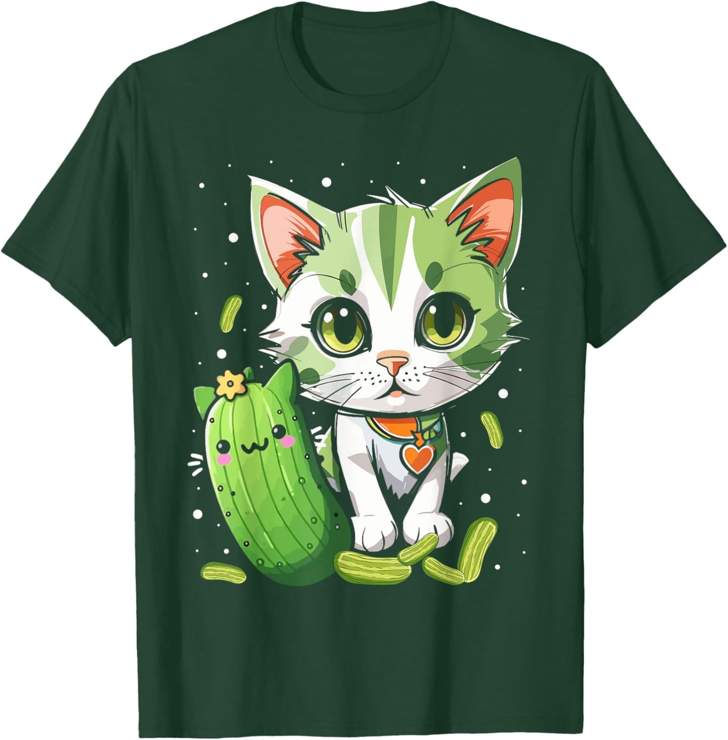 Funny Kittens vs Gherkin Pickle Cat Mom Lady T-Shirt - T-Shirt | Forest