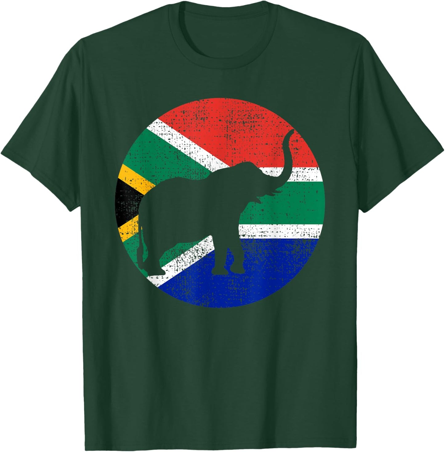 Elephant South Africa Safari Vintage Gift T-Shirt - T-Shirt | Forest