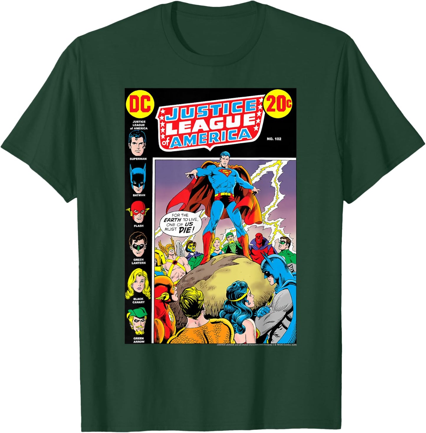 DC Comics Justice League Of America #102 Comic T-Shirt - T-Shirt | Forest