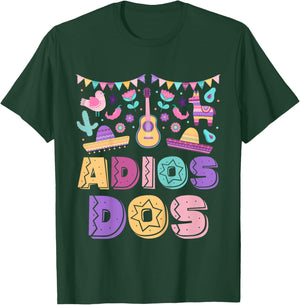 Adios Dos 3 Year Old 3rd Birthday Girl Boy Kid Mexican Theme T-Shirt - T-Shirt | Forest
