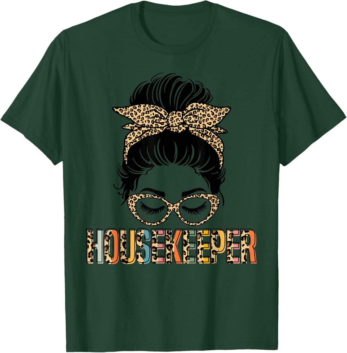 Cute Housekeeper Cleaning Housekeeping T-Shirt - T-Shirt | Forest