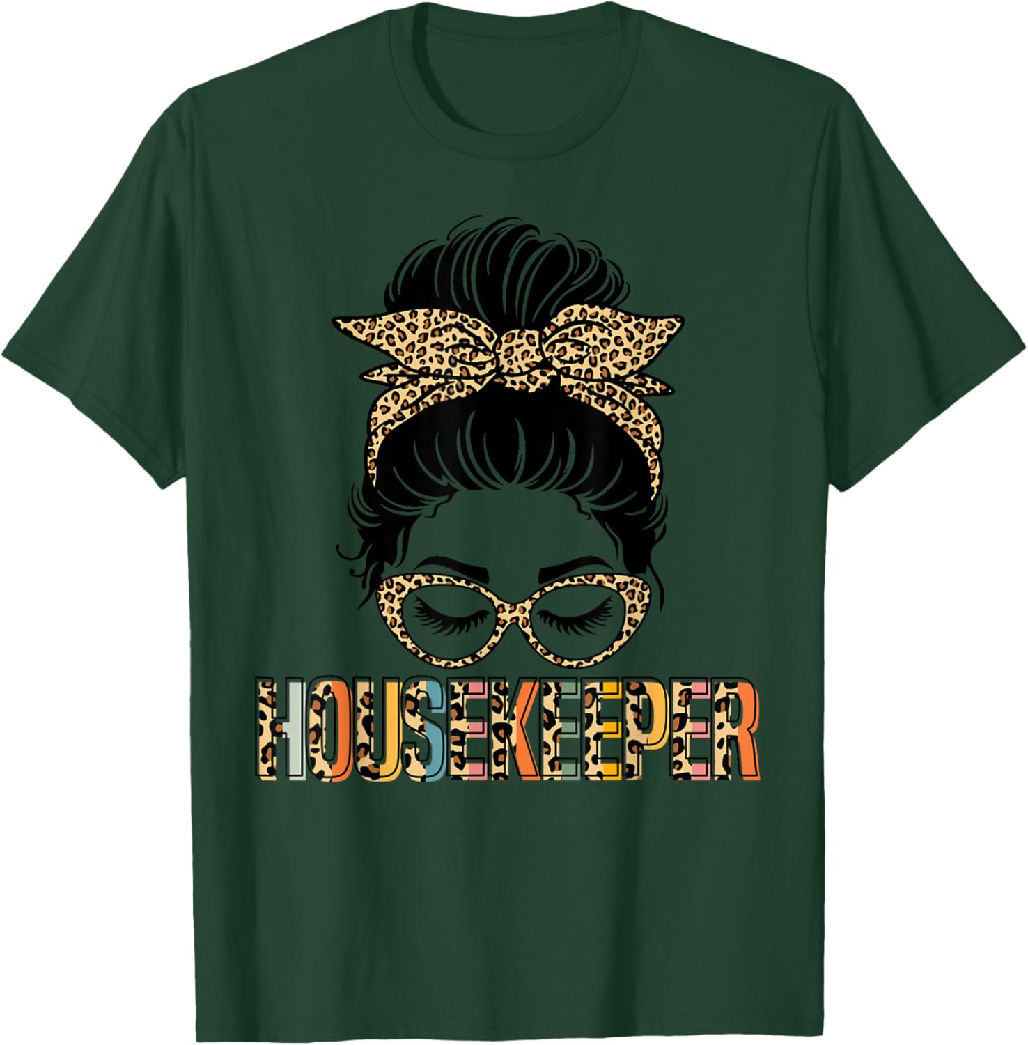 Cute Housekeeper Cleaning Housekeeping T-Shirt - T-Shirt | Forest