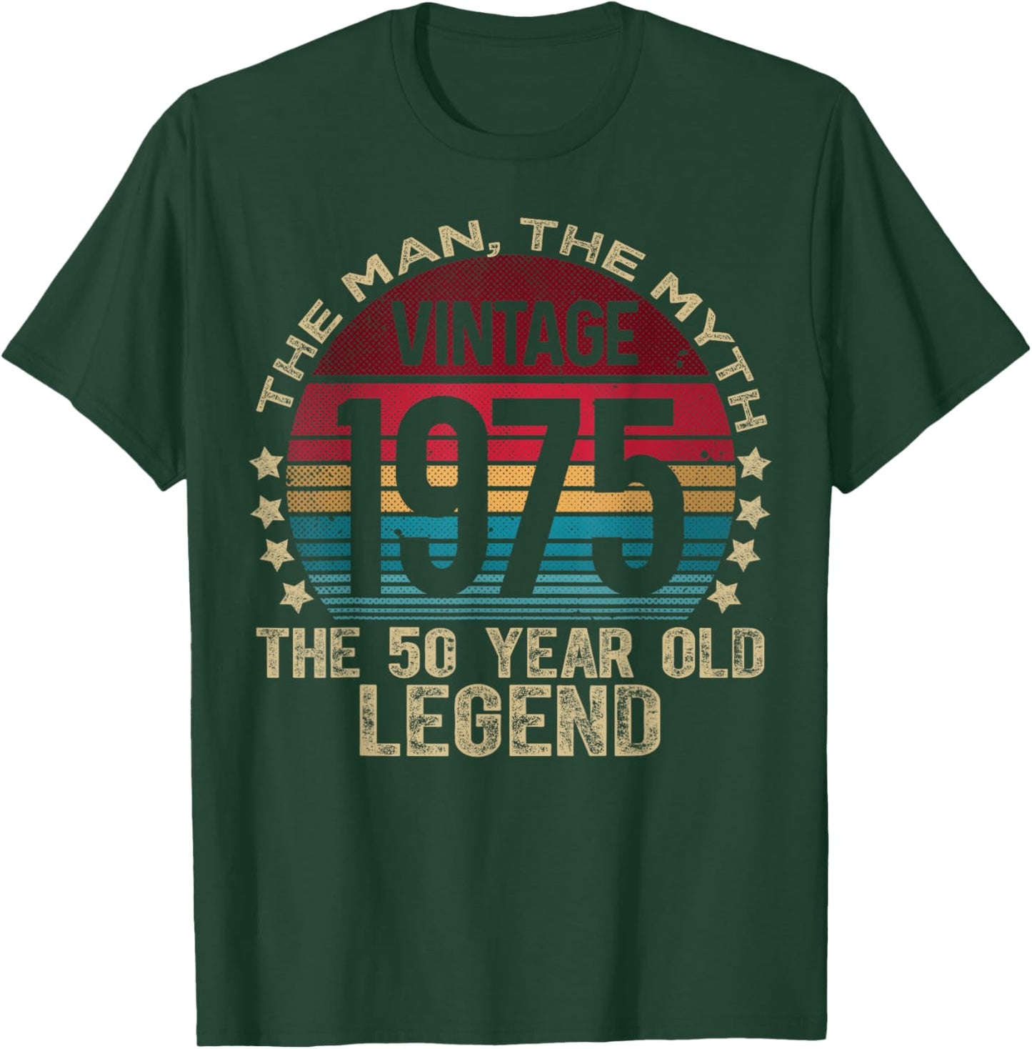 Vintage Legend Birthday Shirts 2025 HH 50 Year Old Gifts Vintage 1975 Limited Edition -Adult Black Small Short Sleeve Cotton, Polyester 50th Birthday T-Shirt - T-Shirt | Forest