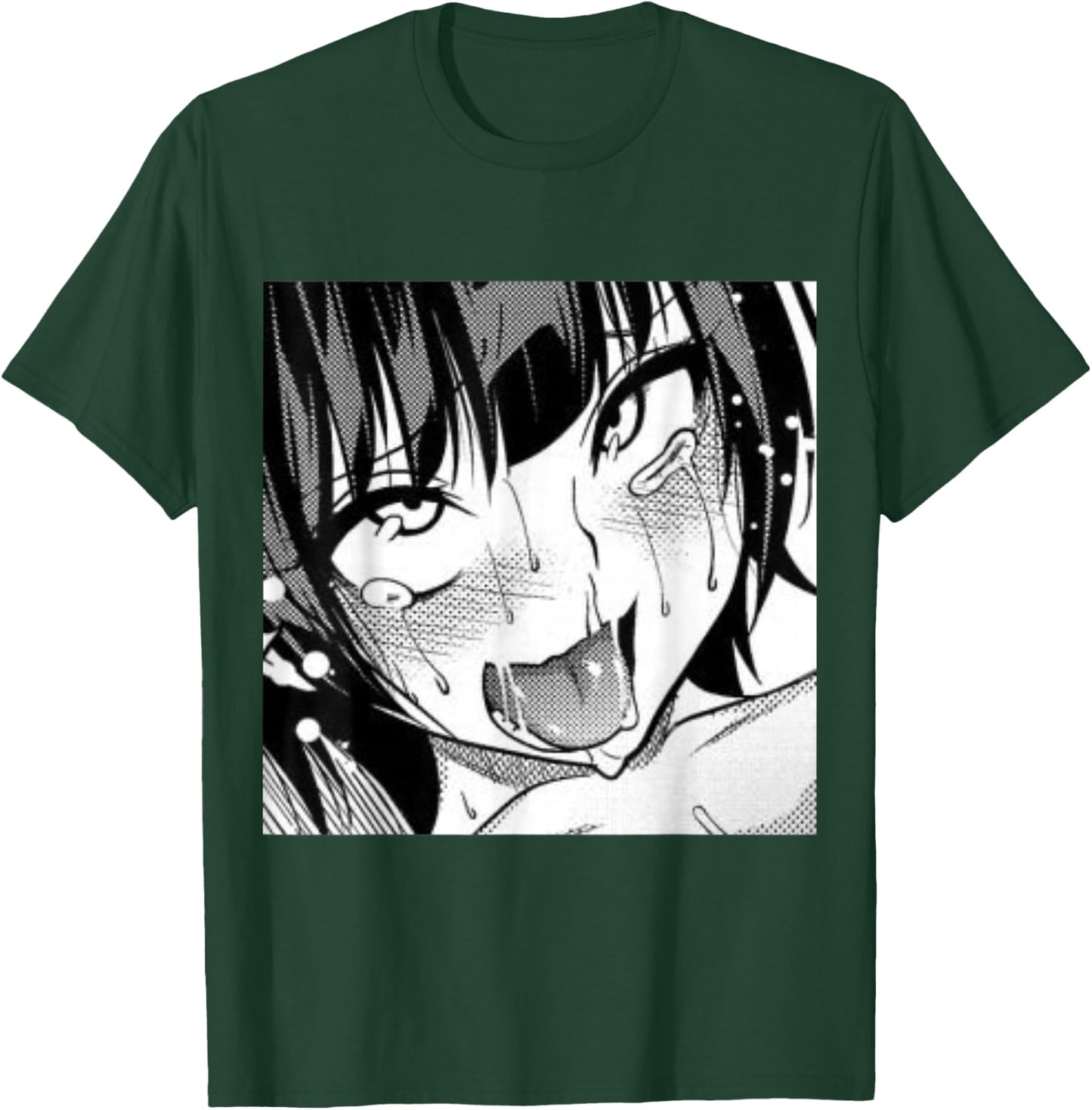 Ahegao Anime Girl with Tongue and Hands Out Weeb T-Shirt - T-Shirt | Forest