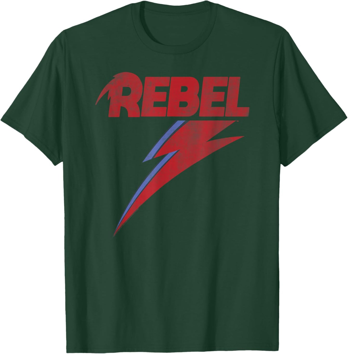 Official David Bowie Distressed Rebel Music T-Shirt - T-Shirt | Forest