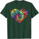 Colorful Tye Dye Die Tie Heart Valentine's Day Gift T-Shirt - T-Shirt | Forest