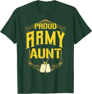 Proud Army Aunt Shirt Military Pride T Shirt T-Shirt - T-Shirt | Forest