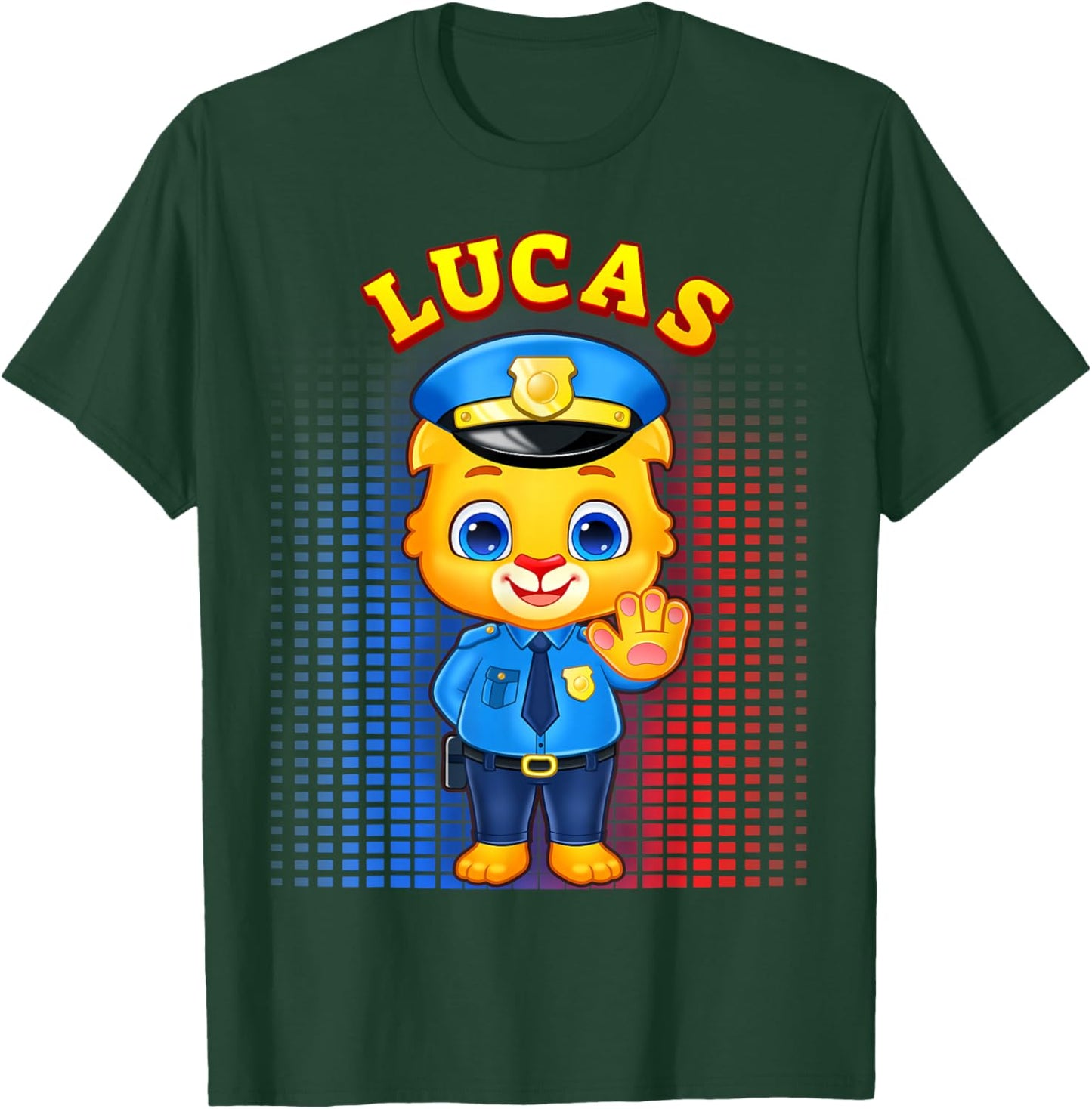 Lucas The Police Officer | Police Costume for Kids T-Shirt - T-Shirt | Forest