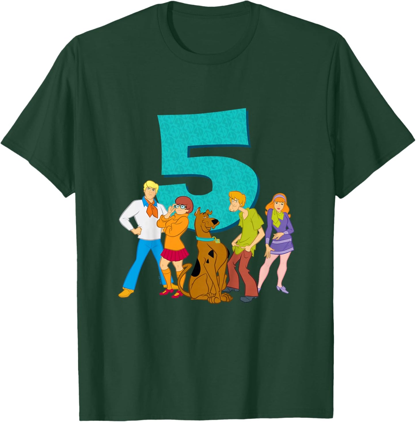 Kids Scooby-Doo 5th Birthday This Meddling Kid is 5 T-Shirt - T-Shirt | Forest