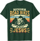 Powered By Road Bikes And Jesus Biker Bike Cycling Cyclist T-Shirt - T-Shirt | Forest